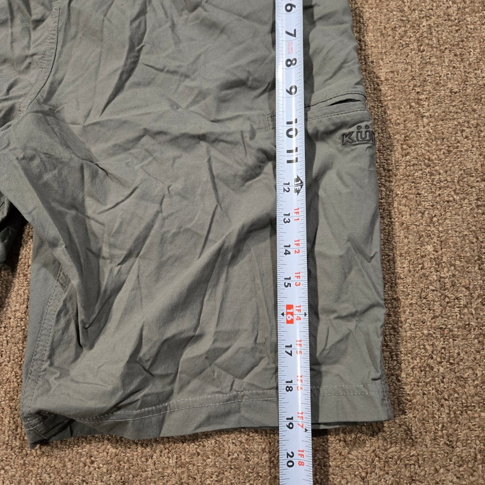 KUHL Kruiser Shorts Mens Large Gray Hiking Outdoor Cargo Drawstring Pockets - Picture 7 of 7